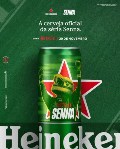 Heineken e Netflix criam lata exclusiva para série sobre Ayrton Senna